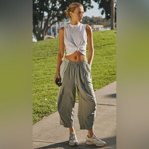 NWT Daily Practice By Anthropologie Sage Colorblock Parachute Jogger Pants